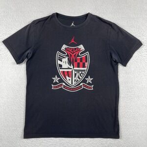 Jordan Shirt Mens Medium Melo Shield Brooklyn Hardwood Basketball Activewear Tee
